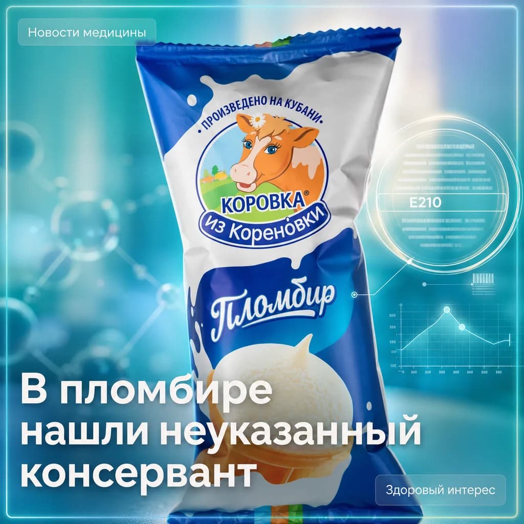 В пломбире нашли неуказанный консервант