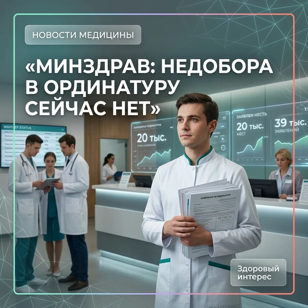 Минздрав: недобора в ординатуру сейчас нет