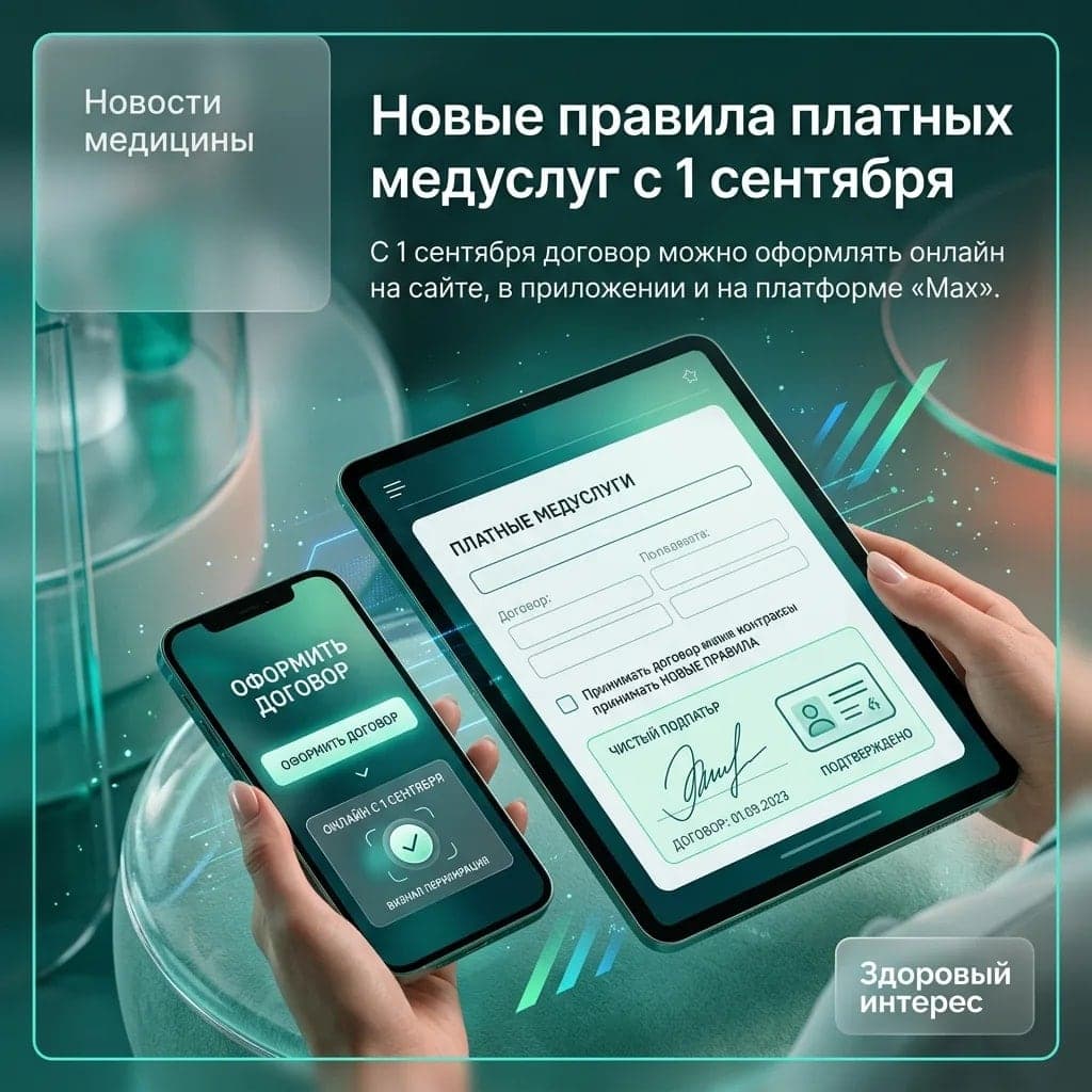 Новые правила платных медуслуг с 1 сентября