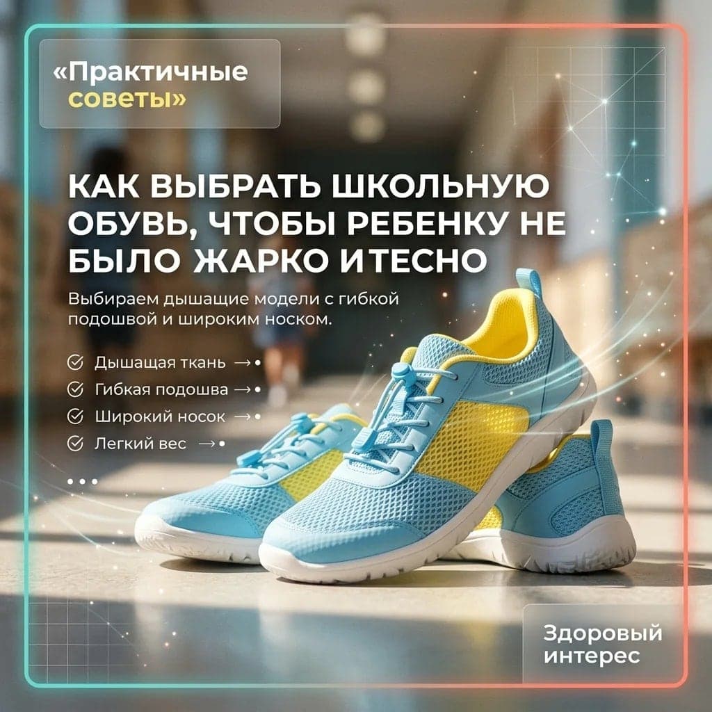 Как выбрать школьную обувь, чтобы ребенку не было жарко и тесно
