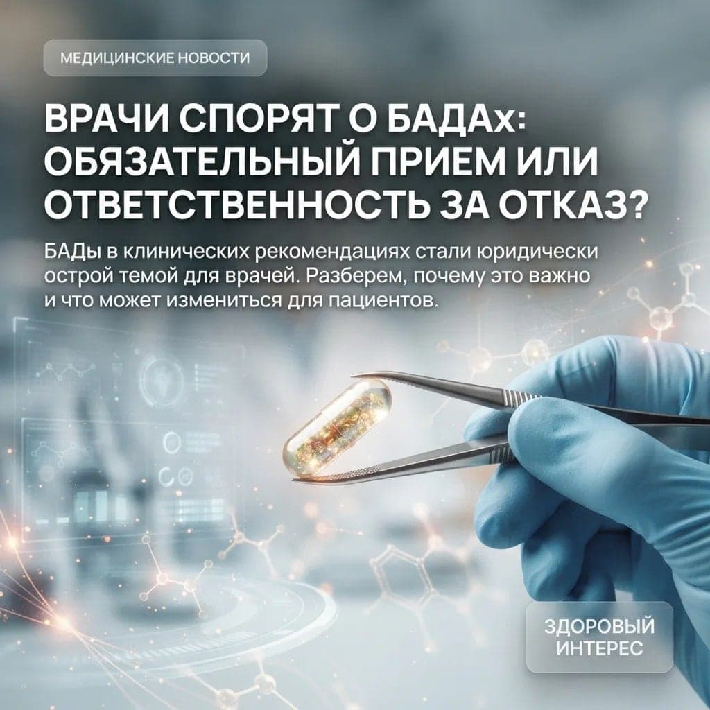 Врачи спорят о БАД: назначать обязательно или отвечать за отказ?