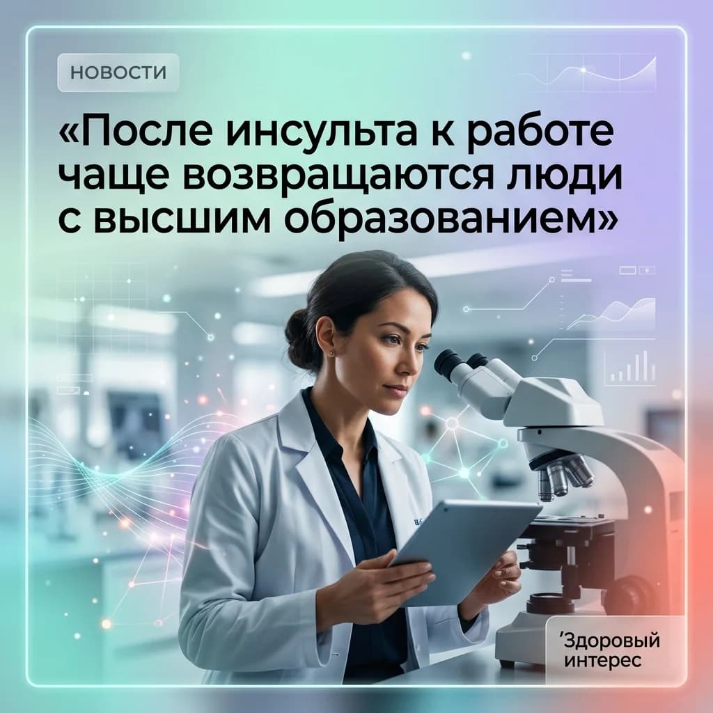 После инсульта к работе чаще возвращаются люди с высшим образованием