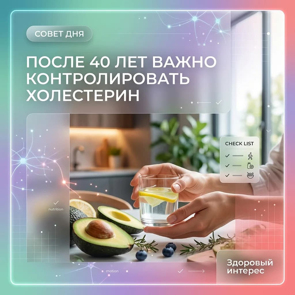 После 40 лет важно контролировать холестерин