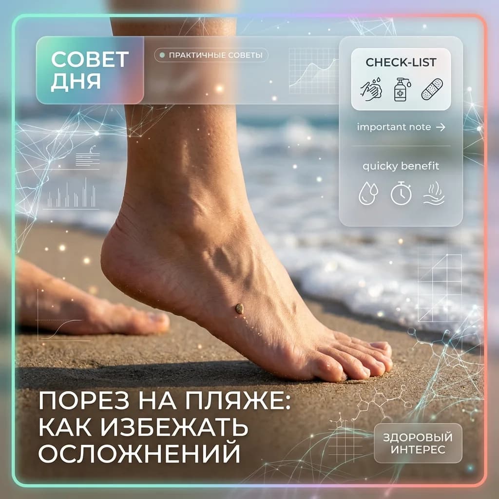 Порез на пляже: как избежать осложнений