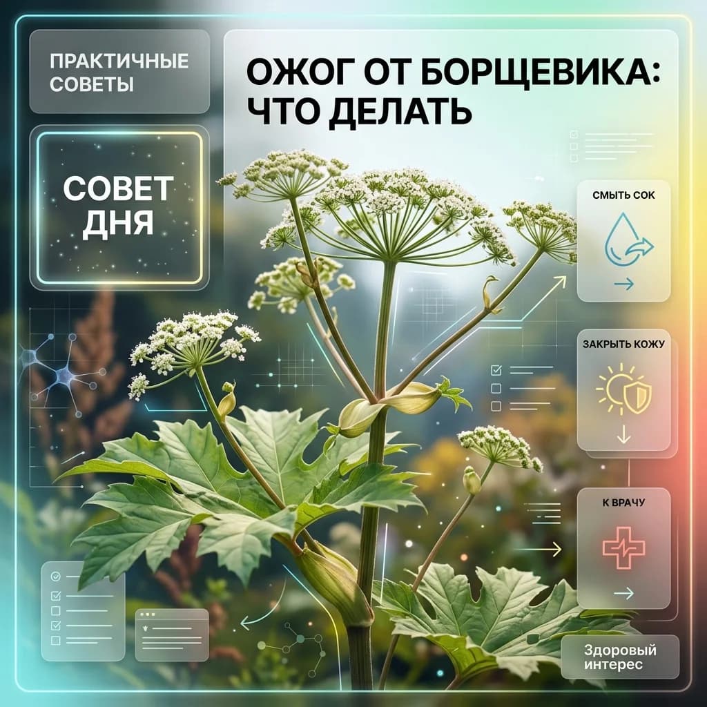 Ожог от борщевика: что делать