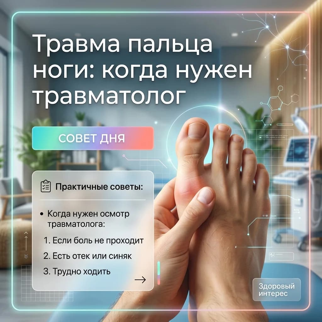 Травма пальца ноги: когда нужен травматолог