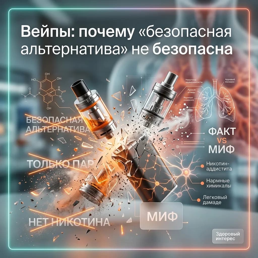 Вейпы: почему «безопасная альтернатива» не безопасна