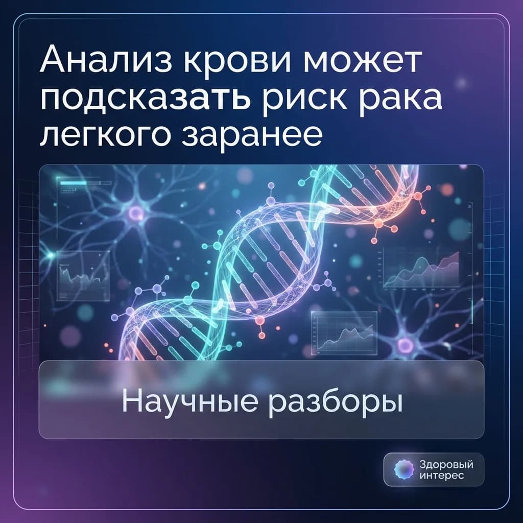 Анализ крови может подсказать риск рака легкого заранее