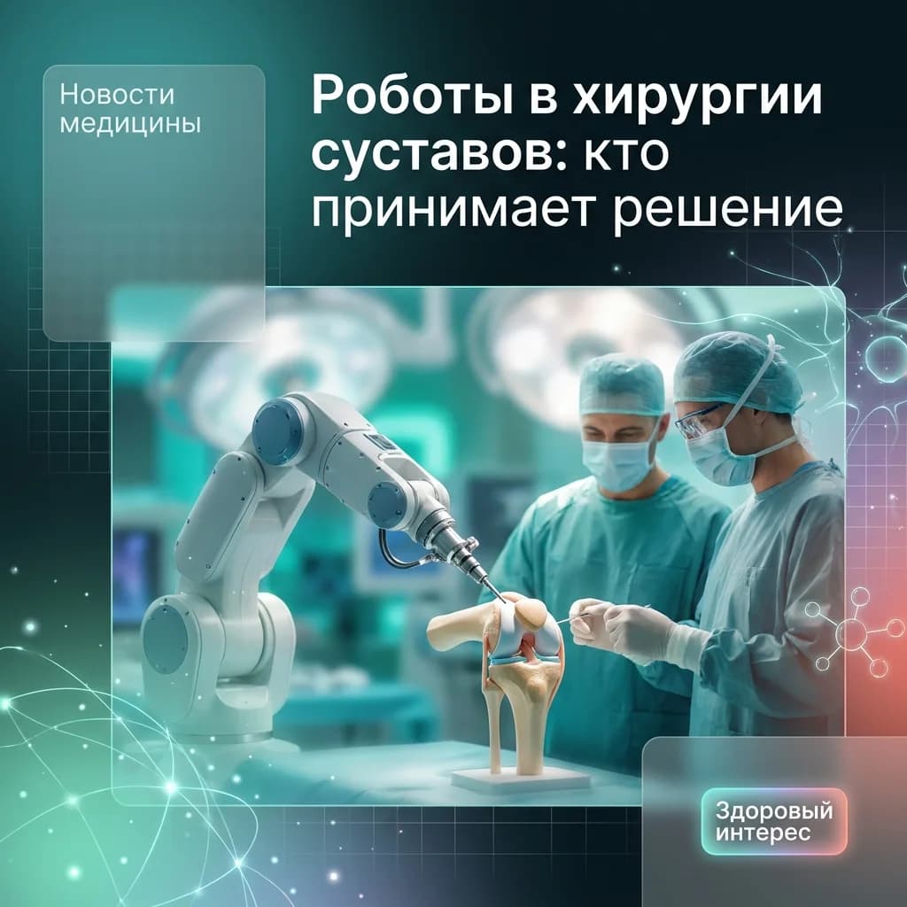 Роботы в хирургии суставов: кто принимает решение