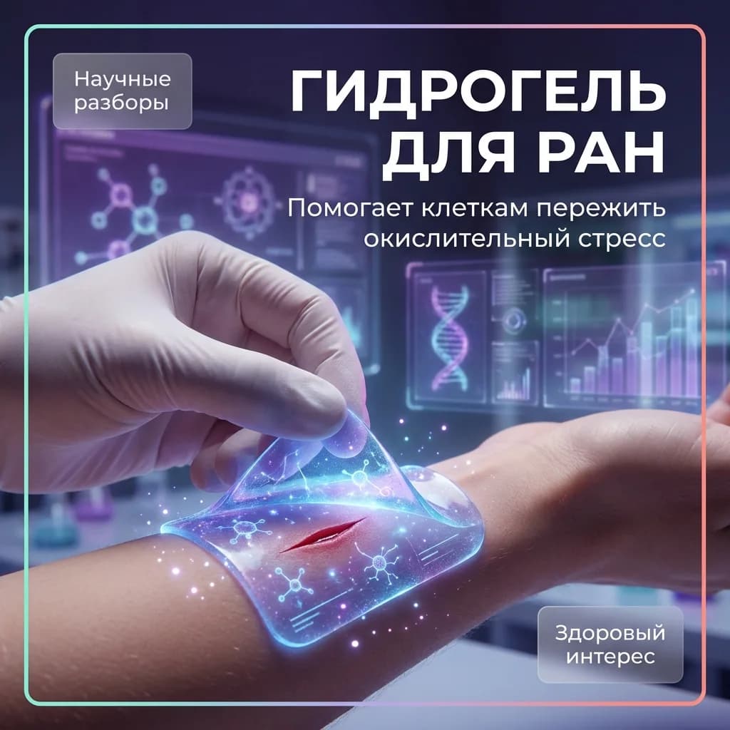 Гидрогель для ран помогает клеткам пережить окислительный стресс