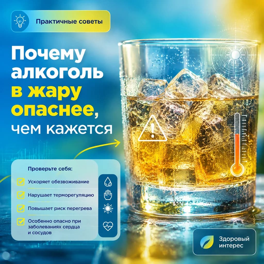 Почему алкоголь в жару опаснее, чем кажется