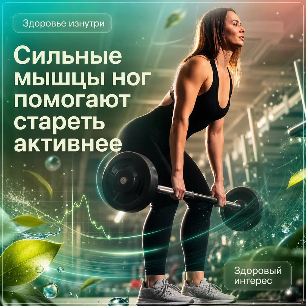 Сильные мышцы ног помогают стареть активнее