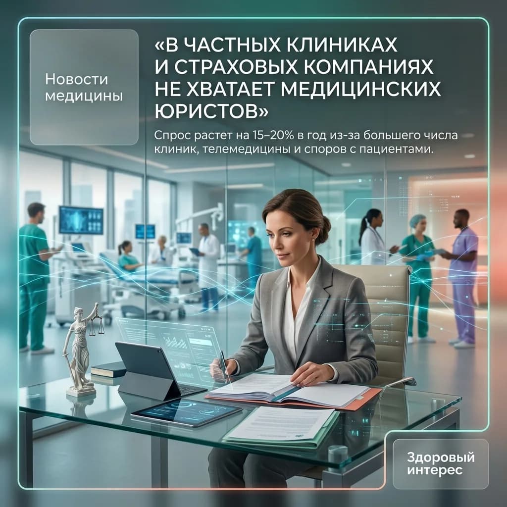 В частных клиниках и страховых компаниях не хватает медицинских юристов
