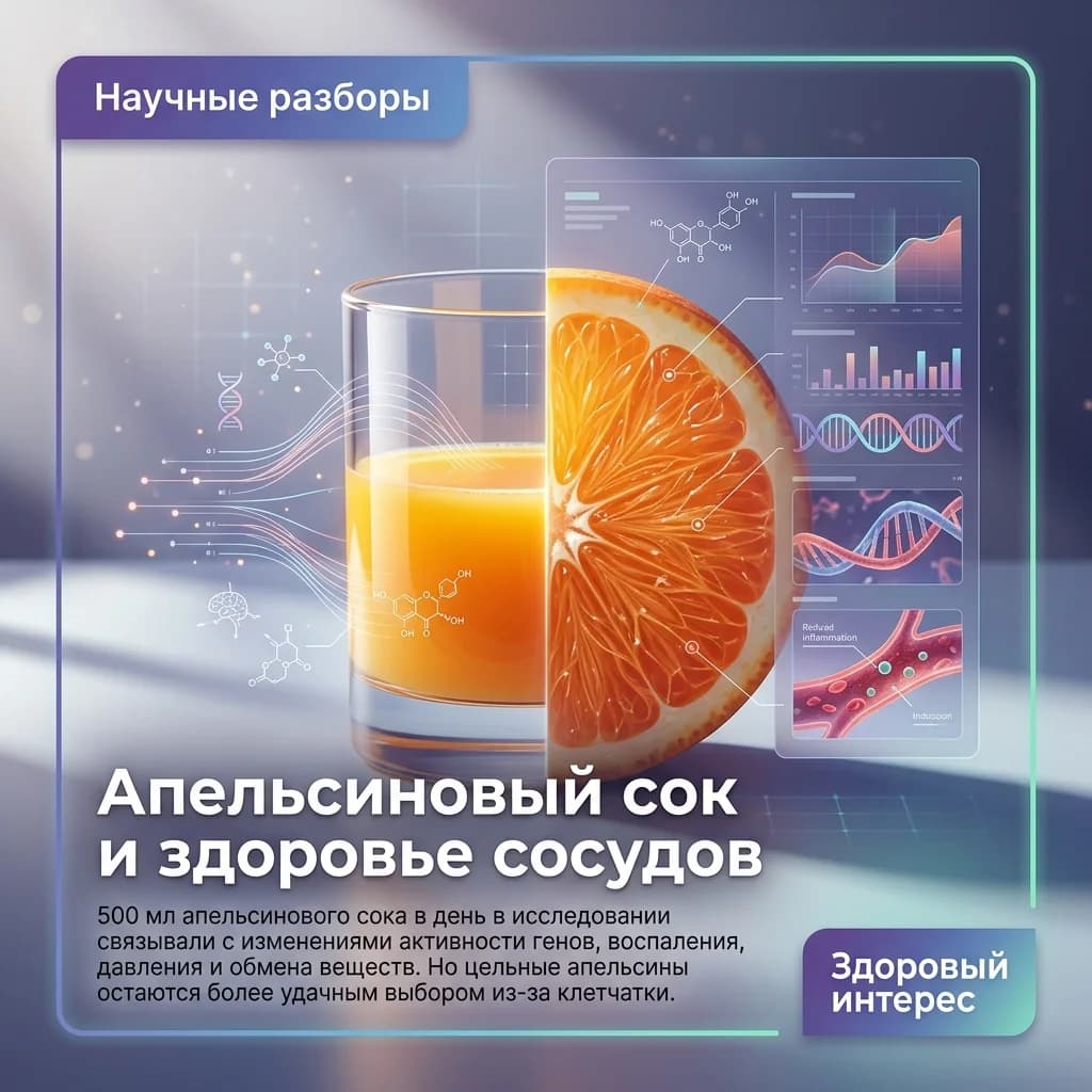 Апельсиновый сок и здоровье сосудов