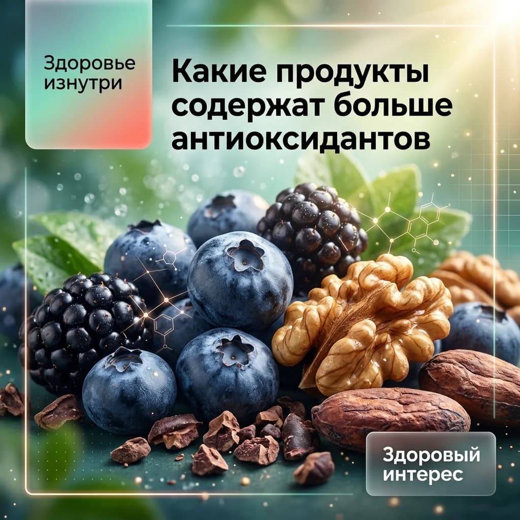 Какие продукты содержат больше антиоксидантов