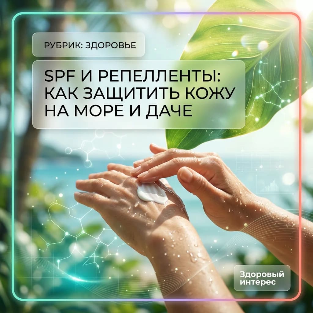 SPF и репелленты: как защитить кожу на море и даче