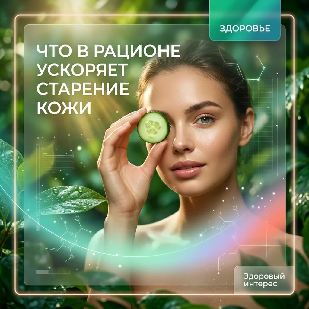 Что в рационе ускоряет старение кожи