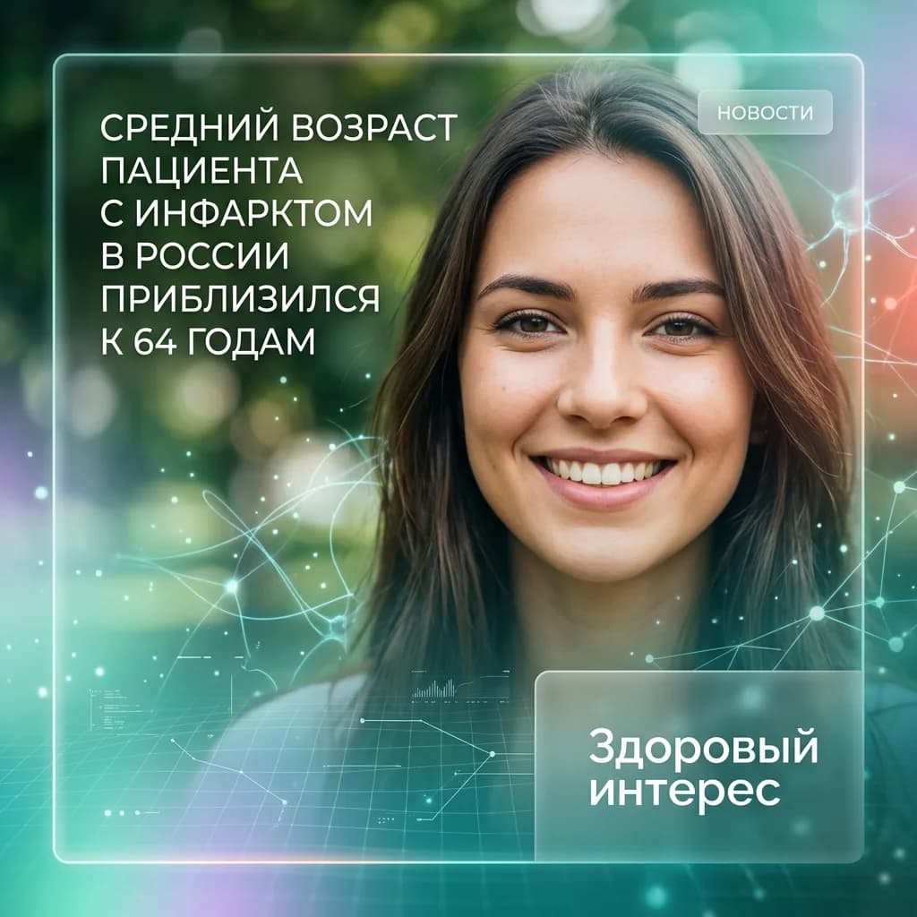 Средний возраст пациента с инфарктом в России приблизился к 64 годам