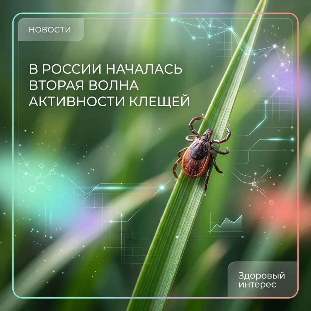 В России началась вторая волна активности клещей