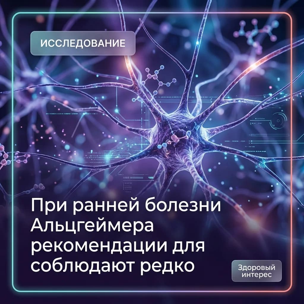 При ранней болезни Альцгеймера рекомендации для мозга соблюдают редко
