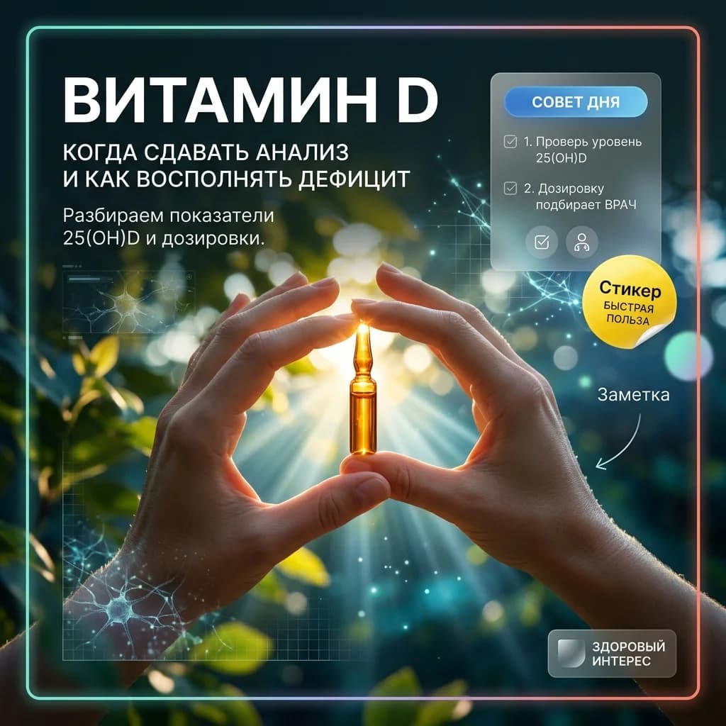 Витамин D: когда сдавать анализ и как восполнять дефицит