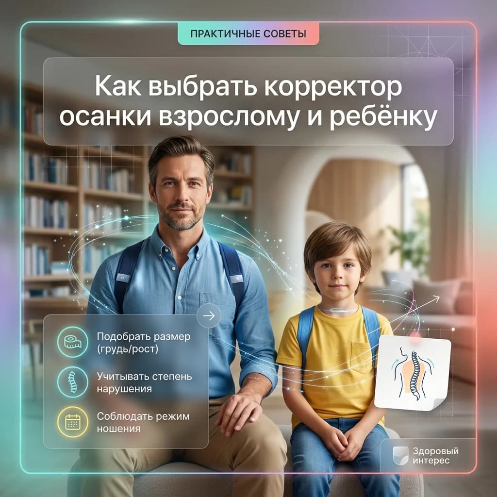 Как выбрать корректор осанки взрослому и ребёнку