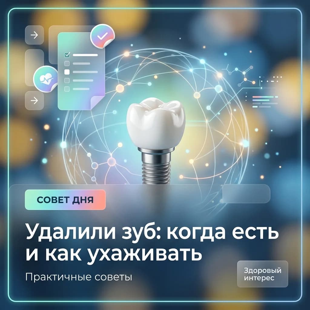 Удалили зуб: когда есть и как ухаживать