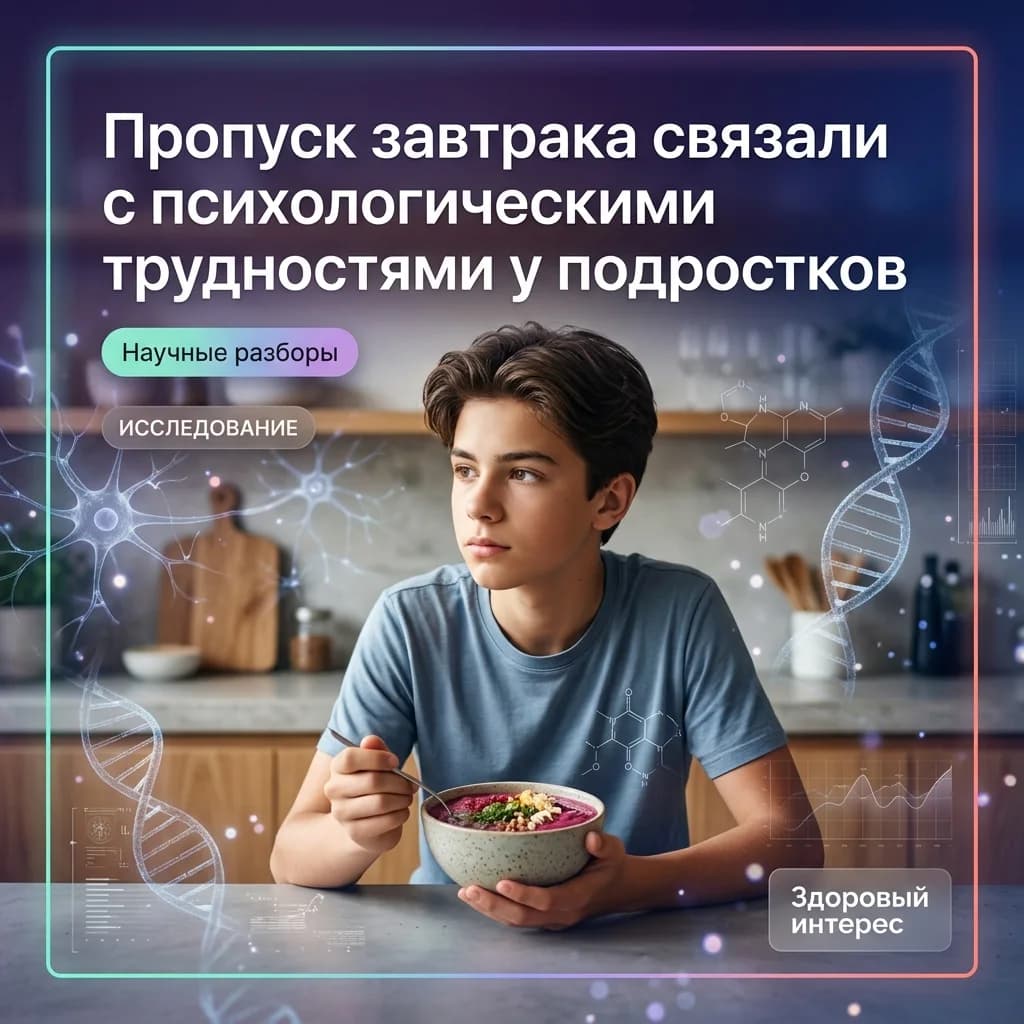 Пропуск завтрака связали с психологическими трудностями у подростков