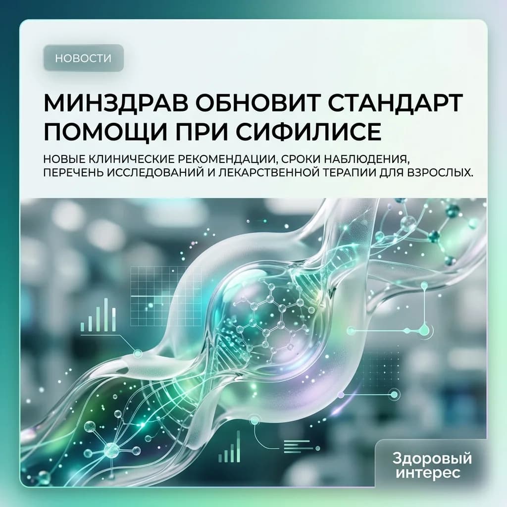 Минздрав обновит стандарт помощи при сифилисе