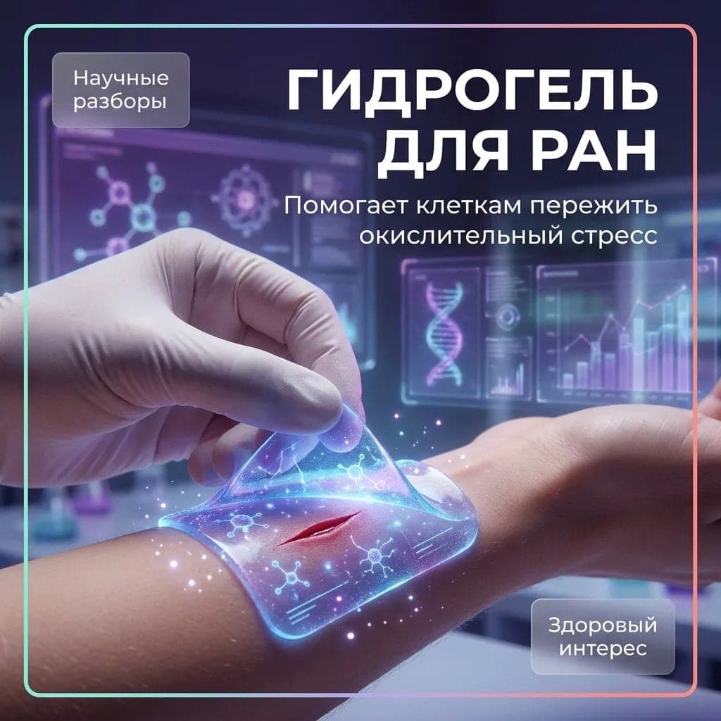 Гидрогель для ран помогает клеткам пережить окислительный стресс