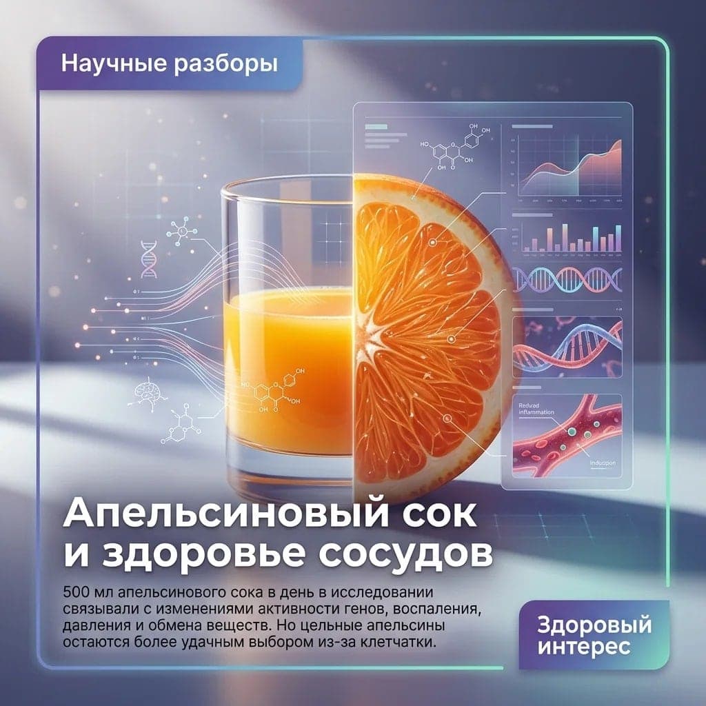Апельсиновый сок и здоровье сосудов
