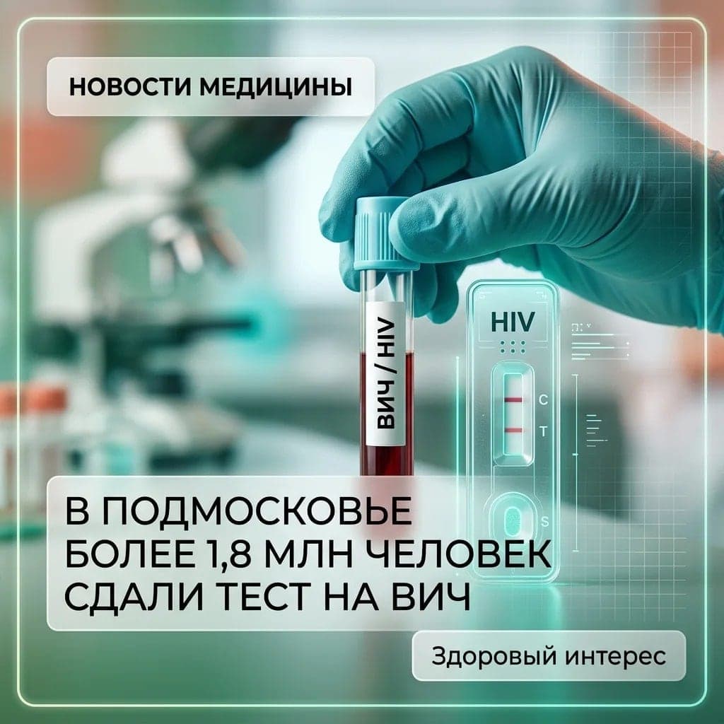 В Подмосковье более 1,8 млн человек сдали тест на ВИЧ