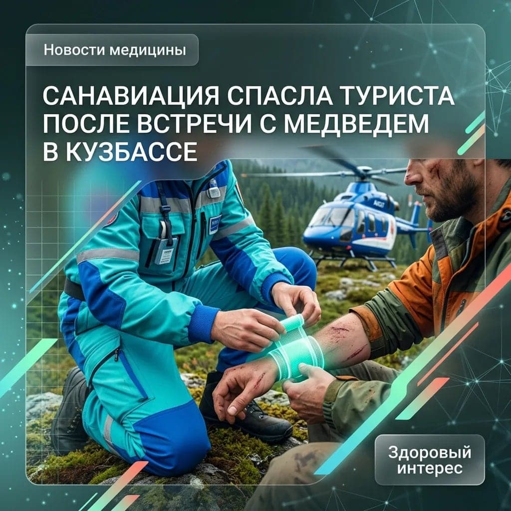 Санавиация спасла туриста после встречи с медведем в Кузбассе