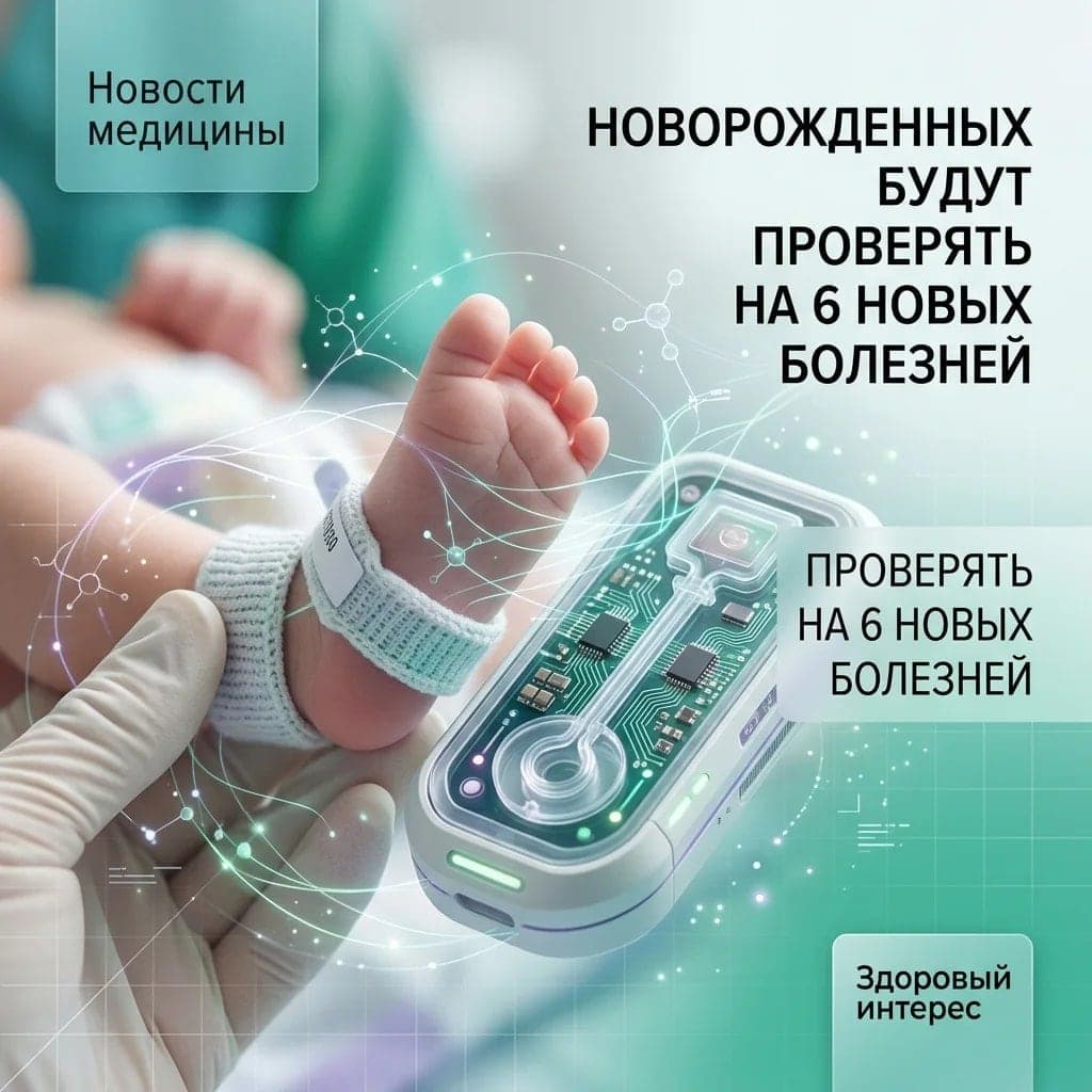 Новорожденных будут проверять на 6 новых болезней