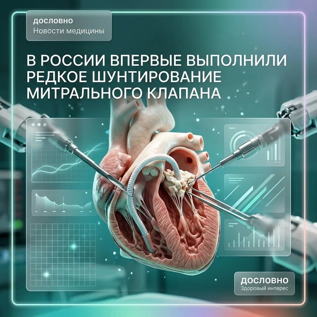 В России впервые выполнили редкое шунтирование митрального клапана