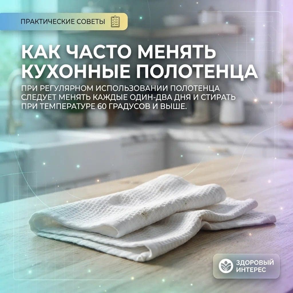 Как часто менять кухонные полотенца