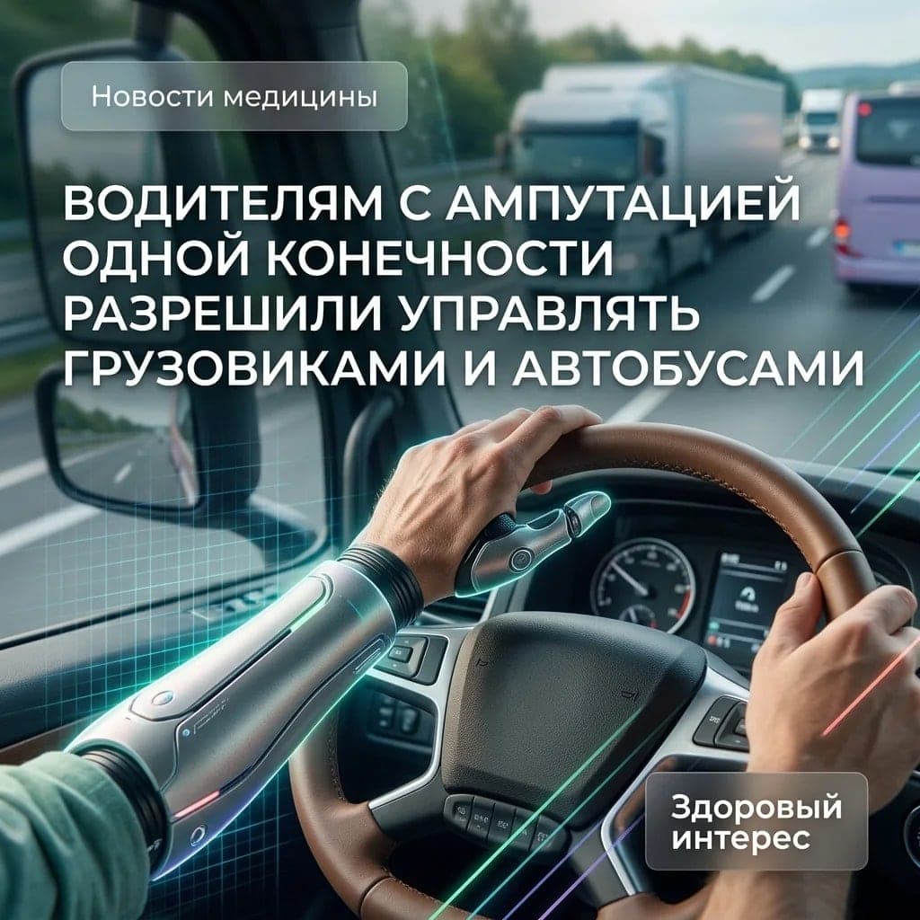 Водителям с ампутацией одной конечности разрешили управлять грузовиками и автобусами