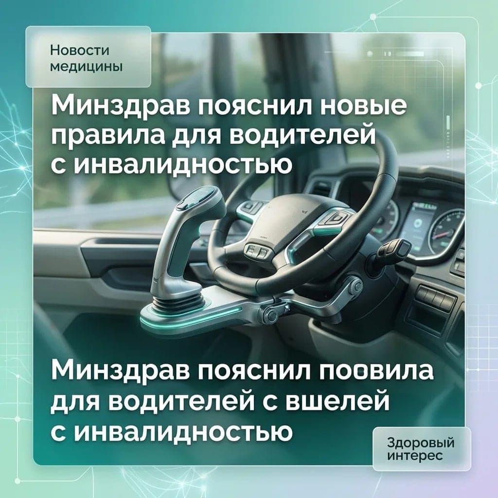 Минздрав пояснил новые правила для водителей с инвалидностью
