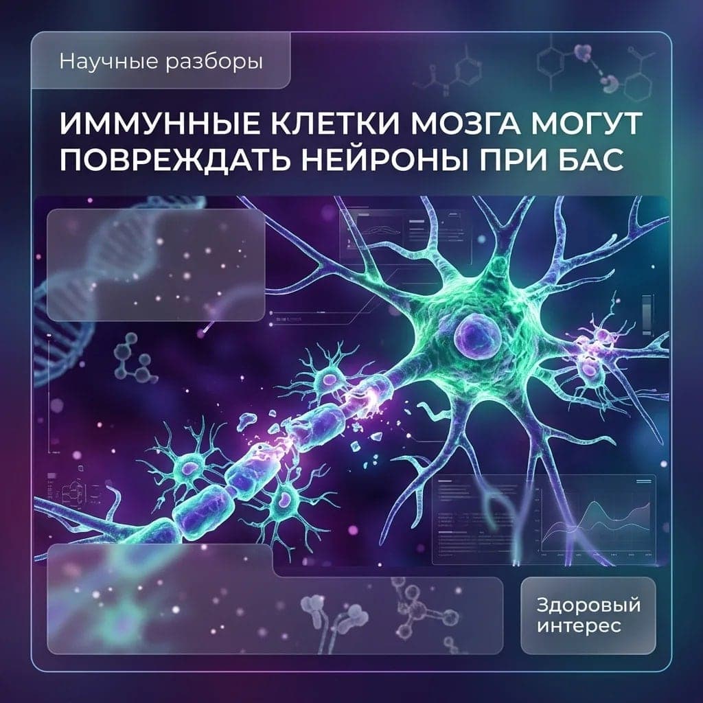 Иммунные клетки мозга могут повреждать нейроны при БАС