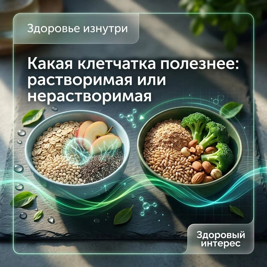 Какая клетчатка полезнее: растворимая или нерастворимая
