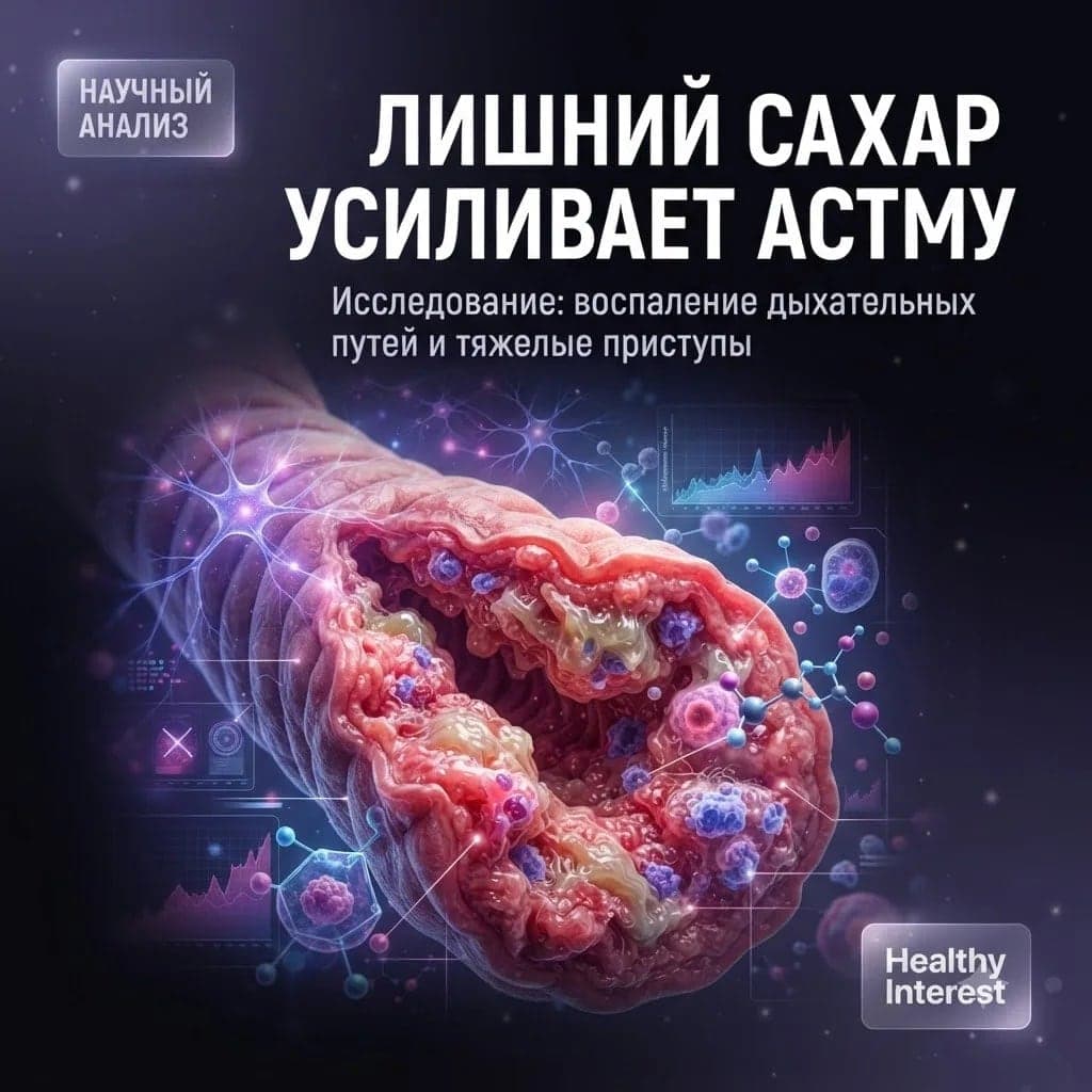 Избыток сахара связали с более тяжёлой астматической реакцией