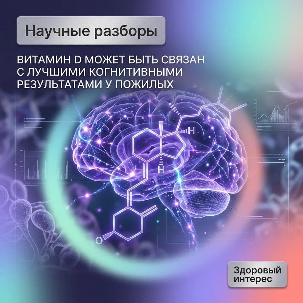 Витамин D может быть связан с лучшими когнитивными результатами у пожилых