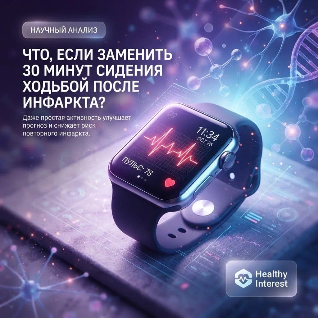 Что если заменить 30 минут сидения после инфаркта на ходьбу?