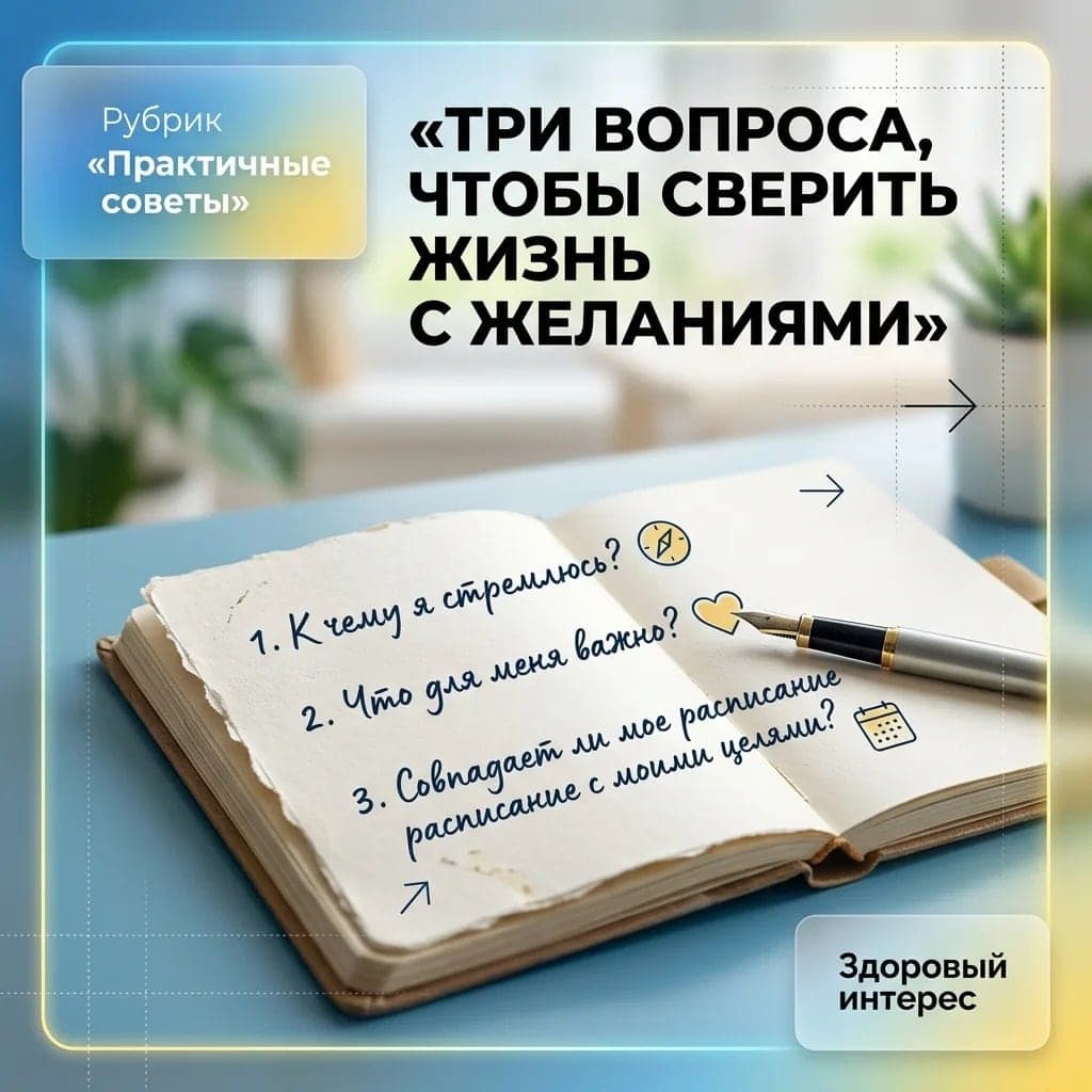 Три вопроса, чтобы сверить жизнь с желаниями