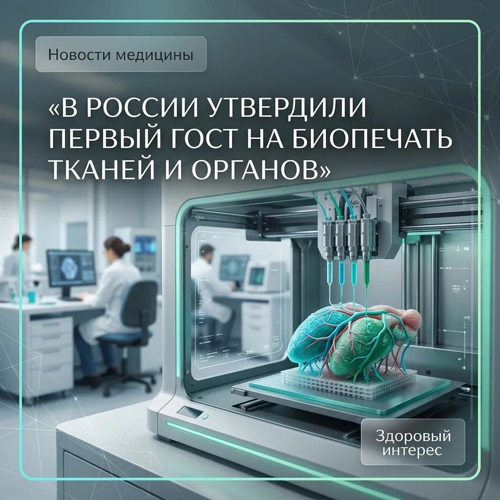 В России утвердили первый ГОСТ на биопечать тканей и органов