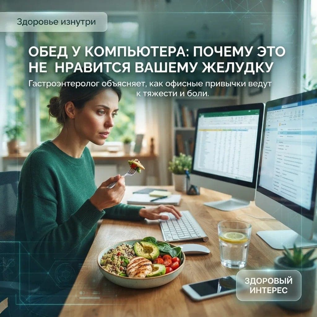 Обед за компьютером: почему желудку это может не понравиться