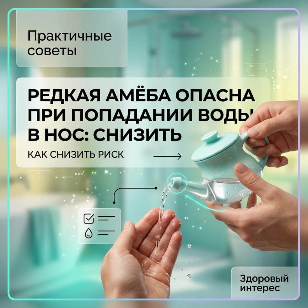 Редкая амеба опасна при попадании воды в нос: как снизить риск