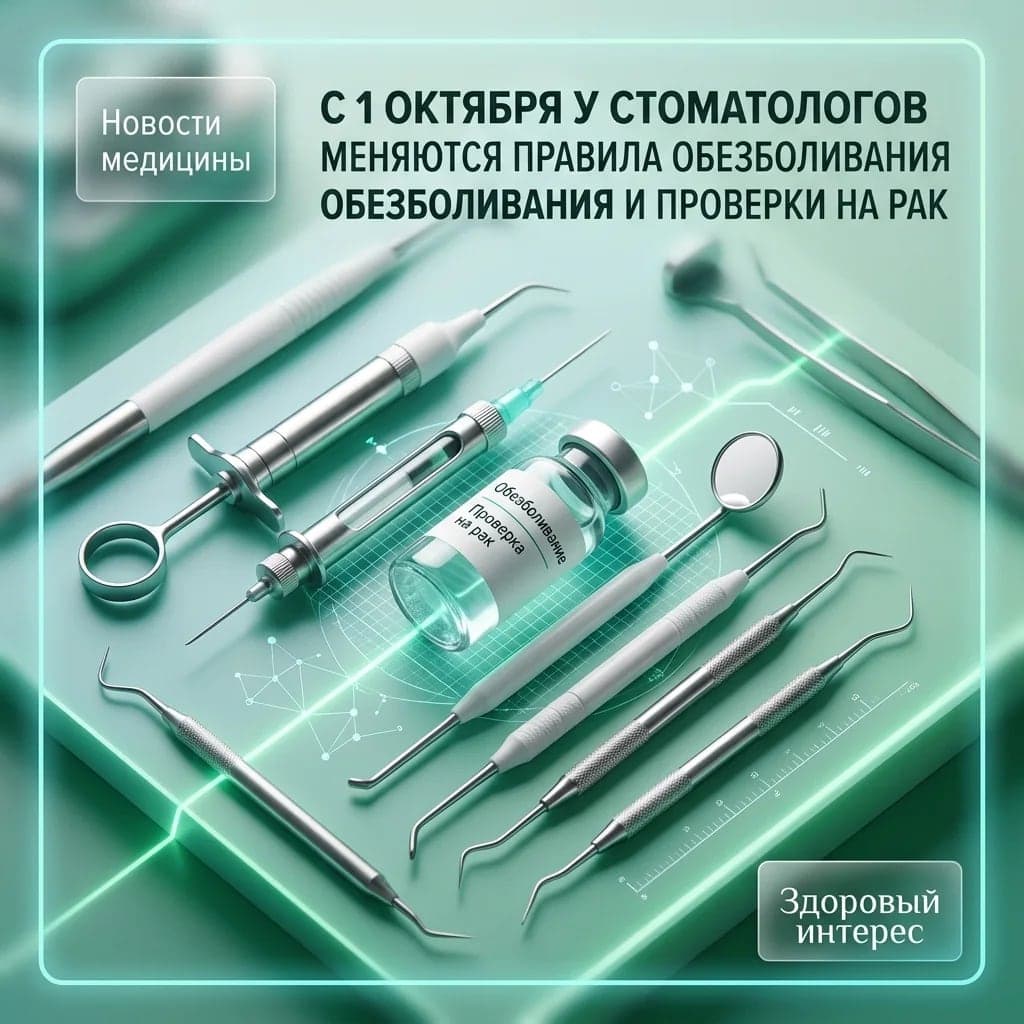 С 1 октября у стоматологов меняются правила обезболивания и проверки на рак