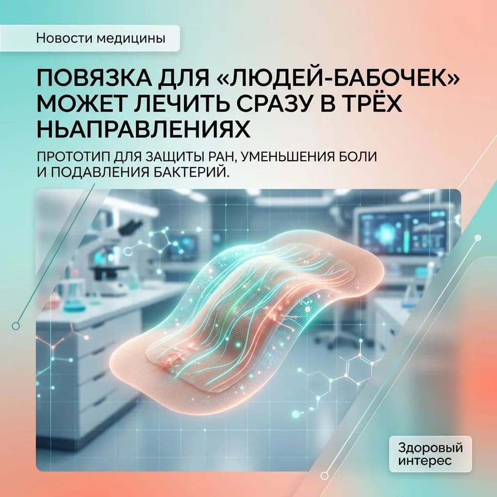 Повязка для «людей-бабочек» может лечить сразу в трёх направлениях